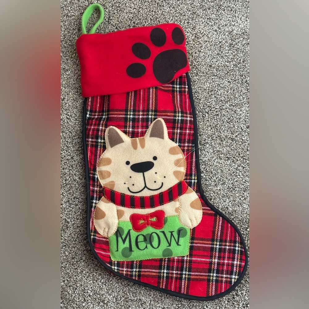 Adorable Christmas Cat Stocking